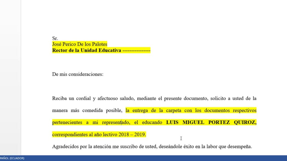 Modelo simple de carta para exonerar responsabilidades - Decide Burgos